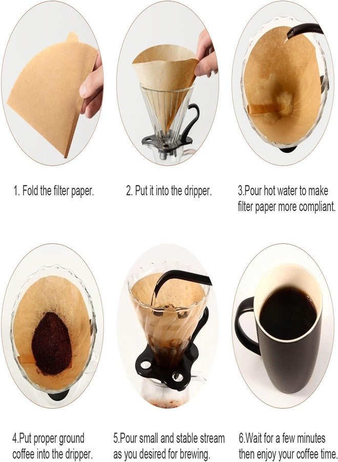 Dingkei V60 Coffee Filters, Cone Coffee Filters #2, Natural Unbleached Pour Over Coffee Filter Compatible with V60 Dripper and Coffee Maker, 1-4 Cup (Size 02, 100Count) - Image 3